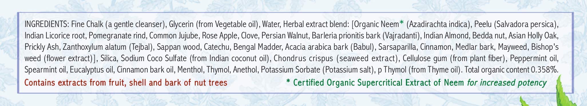 Auromere Ayurvedic Herbal Toothpaste, Fresh Mint - Vegan, Natural, Non GMO, Fluoride Free, Gluten Free, with Neem & Peelu (4.16 oz), 1 Pack